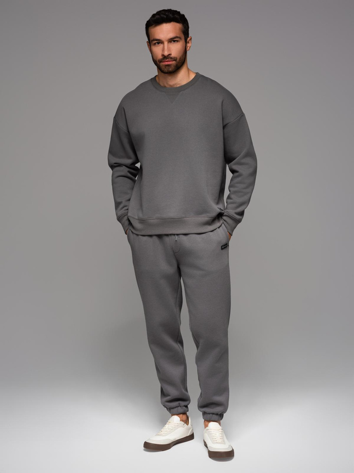 Classic sweatpants with drawstrings unisex-grey V18 OU-PSBC-0100
