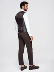 Men's suit vest with classic detailing and lining - graphite V3 OM-BLZV-0142