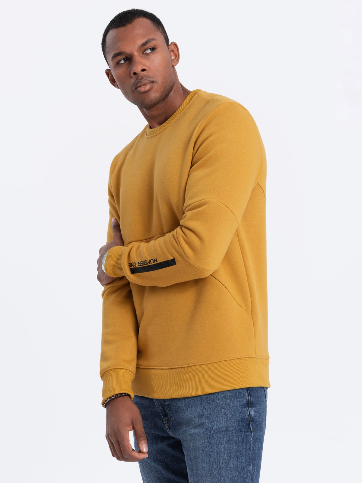 Men s sweatshirt mustard B1349