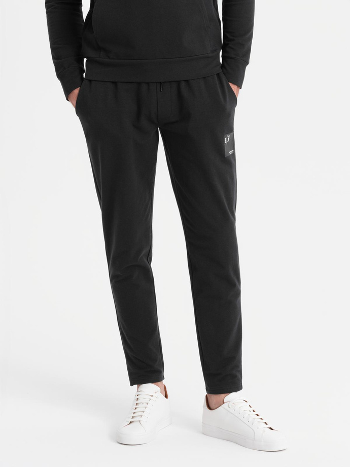 Men's sweatshirt set hoodie + sweatpants - black V1 Z107