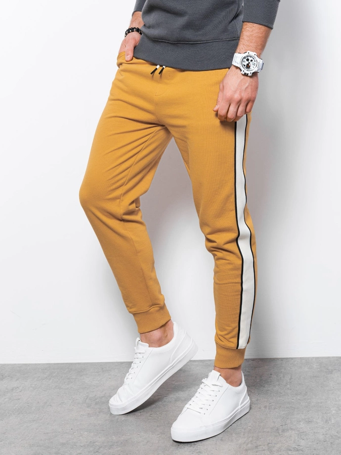 Pantaloni pentru barbati - galben mustar P951