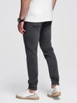 Men's JOGGERS denim pants with wash effect - grey V3 OM-PADJ-0267