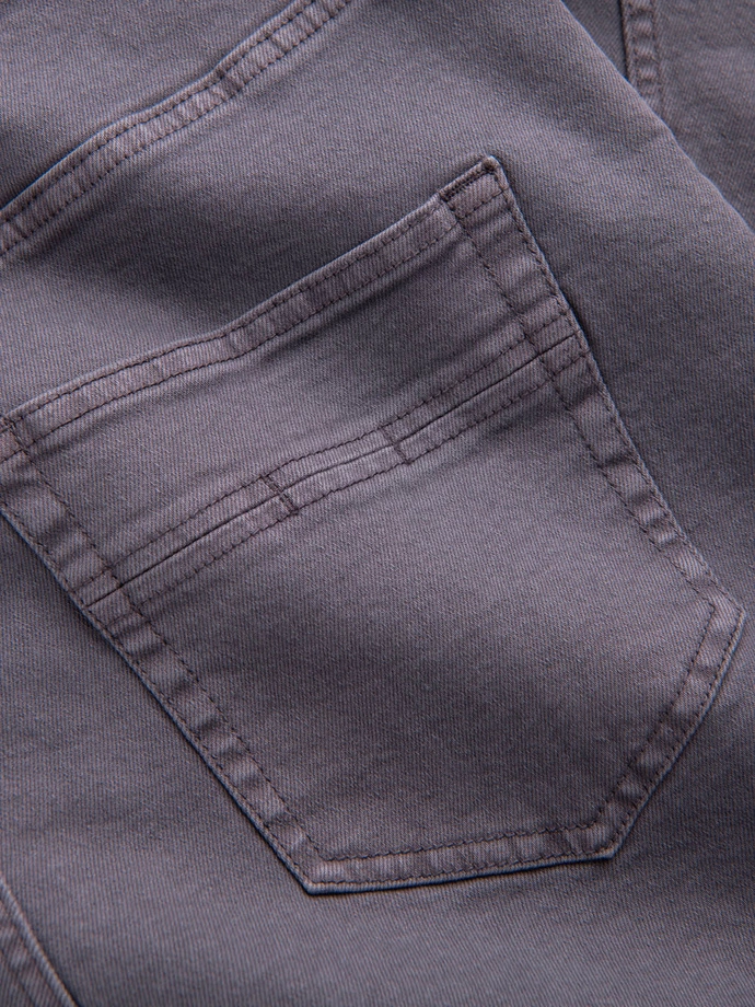 Pánske džínsové nohavice bez oderu SLIM FIT - grafitová V5 OM-PADP-0148