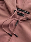 BASIC men's unbuttoned cotton sweatshirt - dark pink V4 OM-SSBZ-0160