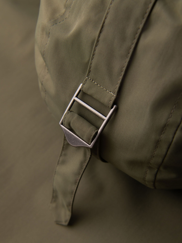 Jachetă parka lungă clasică pentru bărbați - olive V3 OM-JAPJ-0313