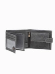 Men's leather wallet - black A087