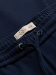 Men's pique knit pants with adjustable waistband - navy blue V1 OM-PACP-0283