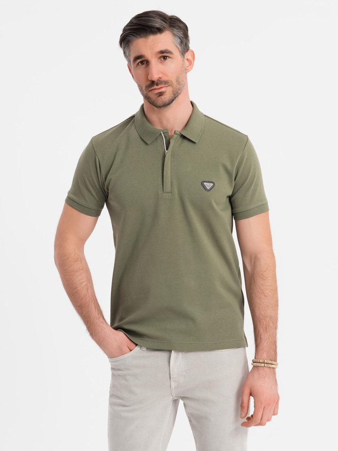Tricou polo din tricot Pique - ecrue V7 S1746
