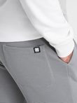 Pantaloni de trening bărbătești din țesătură ottoman - gri V5 OM-PASK-0129