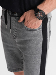 Pantaloni scurti din denim barbati - gri W363
