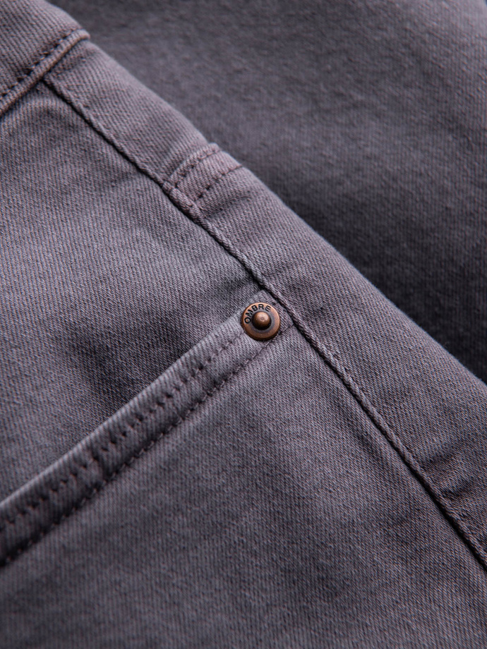 Men's denim pants without rubbing SLIM FIT - graphite V5 OM-PADP-0148