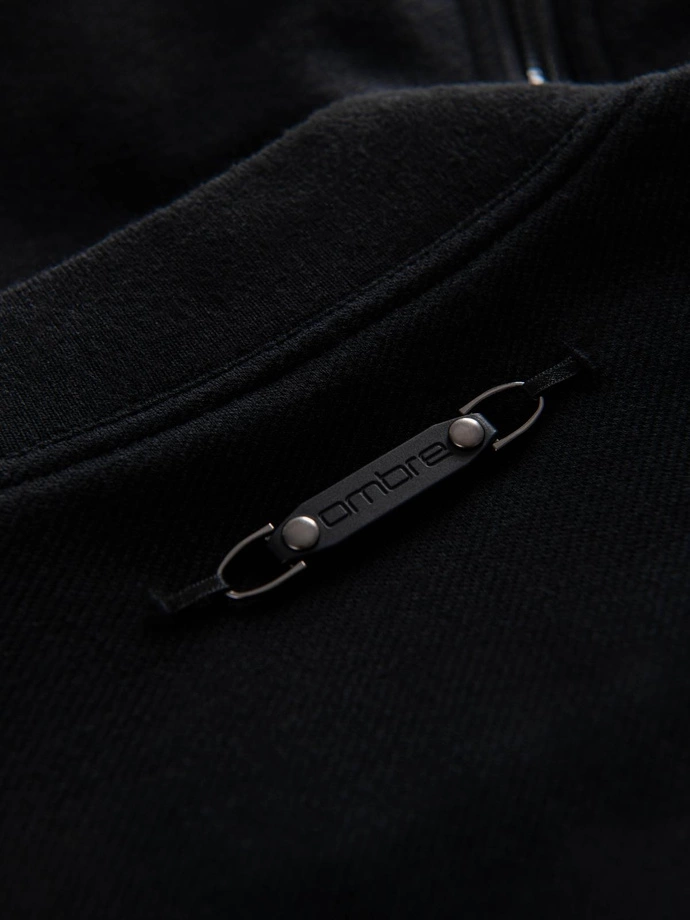 Men's raglan sleeve bomber jacket - black V1 OM-JANP-0159