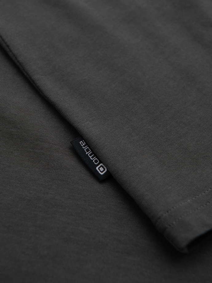 Pánske tričko na voľný čas s vreckom - grafitové V11 OM-TSCT-0109