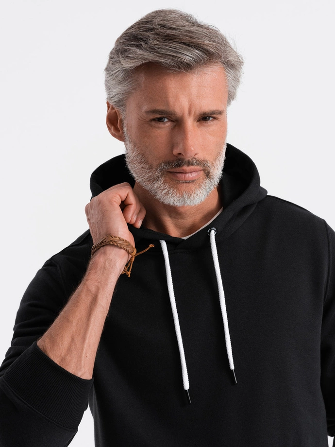 Men's hooded sweatshirt - black V OM-SSBN-0120