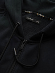 Men's unbuttoned cotton BASIC sweatshirt - black V9 OM-SSBZ-0160
