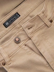 Pánské džínové kalhoty bez oděru SLIM FIT - béžové V8 OM-PADP-0148