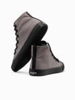Pantofi bărbați pantofi de sport din materiale combinate - grafit V8 OM-FOTH-0143