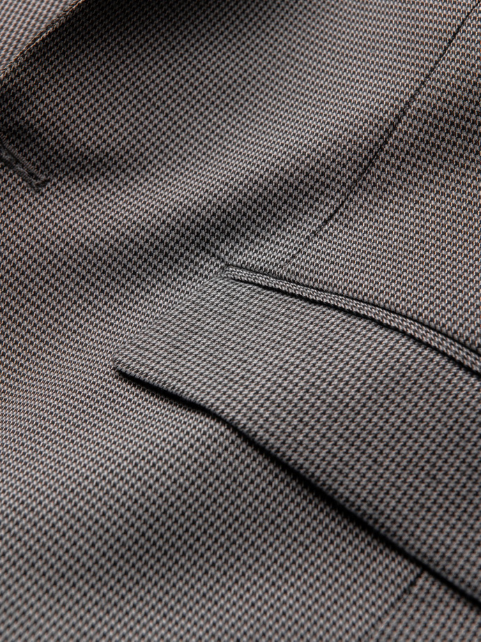 Men's casual blazer in delicate check - gray V2 OM-BLZB-0116