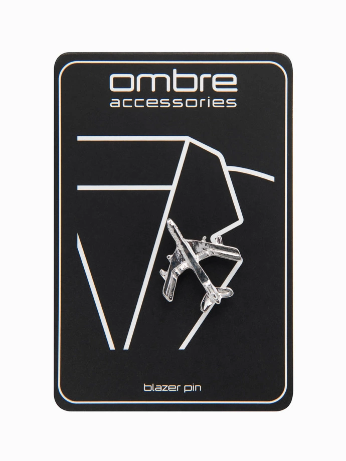 Broșă decorativă de metal pentru haine - argint V1 OU-ACPN-0106