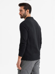 BASIC men's polo collar longsleeve - black V2 OM-POBL-0114