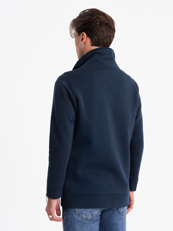 Hanorac cu guler deschis pentru bărbați LONDON - albastru marin B1362