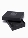 Men's leather wallet - black A609