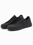 Casual uniform men's eco nubuck shoes - black V4 OM-FOCS-0151