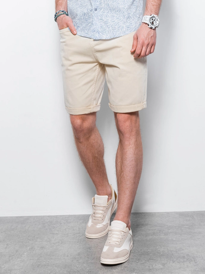 Men's casual shorts - light beige W303