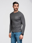 Men's longsleeve with "waffle" texture - graphite V5 OM-LSCL-0109