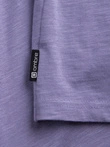 Men's knitted T-shirt with patch pocket - purple V1 S1621