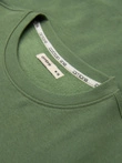 Men's BASIC sweatshirt with round neckline - green V3 OM-SSBN-0175