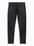 Pánské kalhoty z voskované džínoviny SLIM FIT - černé V3 OM-PADP-0149