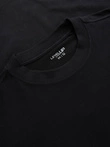 Men's cotton LOOSE FIT t-shirt with round neckline - black V1 OM-TSBC-0234