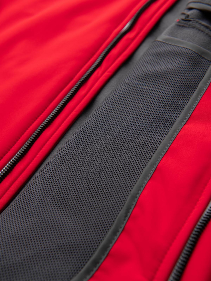 Vyriška striukė su fliso viduriu SOFTSHELL-raudona V6 OM-JANP-0137