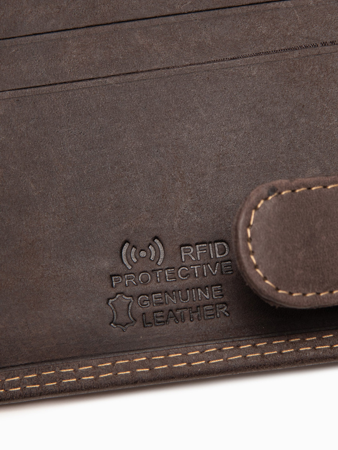 Men's leather wallet - brown A092