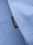 BASIC men's classic cotton T-shirt with a serape neckline - blue V20 OM-TSBS-0237