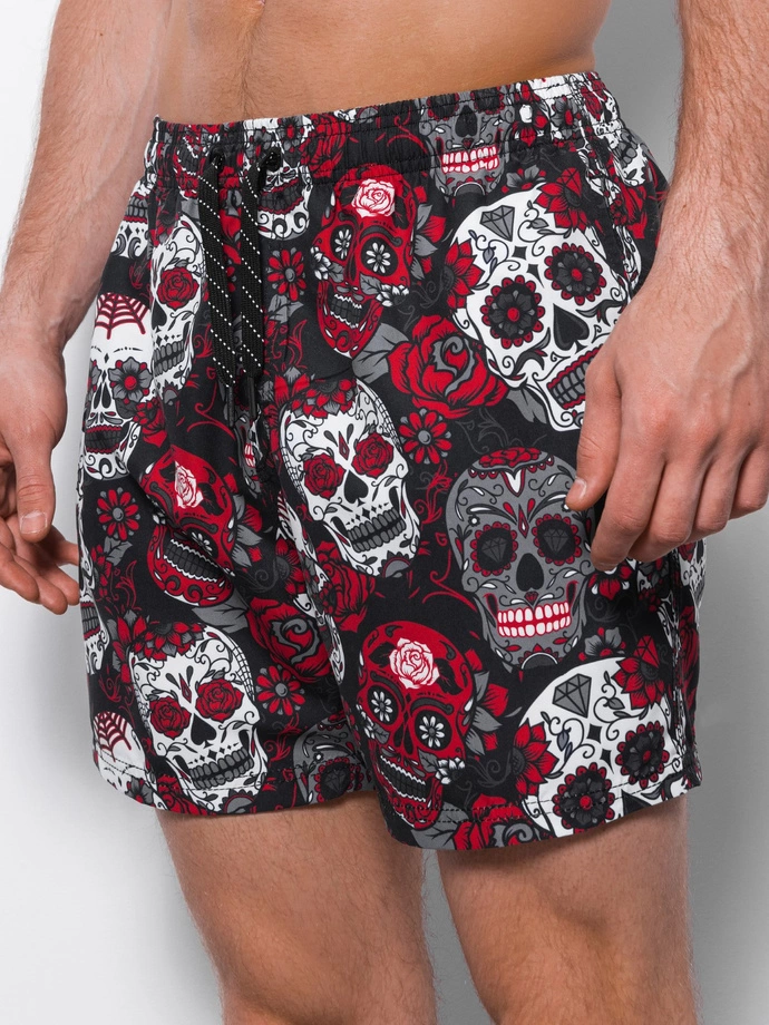 Men's skull swim trunks - black V3 OM-SRBS-0125