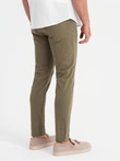 Pantaloni chino croiți pentru bărbați - olive V3 OM-PACP-0151