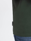 Tricou casual bărbătesc cu buzunar peticit - verde-oliv închis V4 OM-TSCT-0109