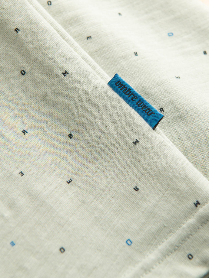 Pánske tričko s farebnou potlačou - svetlozelené V5 OM-TSFP-0185