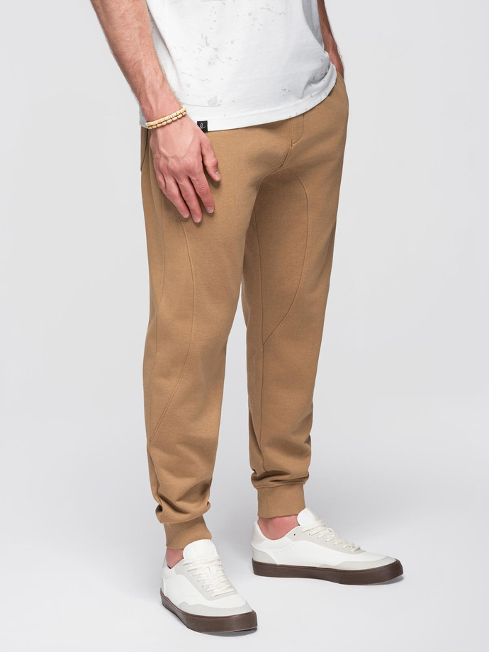 Pantaloni de trening jogger pentru bărbați - maro V2 OM-PABS-0173