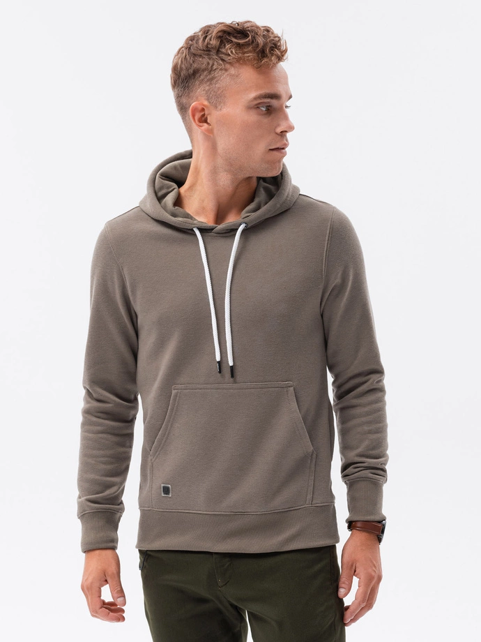 Men's hooded sweatshirt - coffee B979