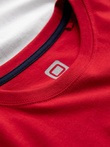 Men's two-tone cotton T-shirt - red and white V6 S1619