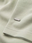 Men's waffle-textured T-shirt with round neckline - pistachio V4 OM-TSCT-0197