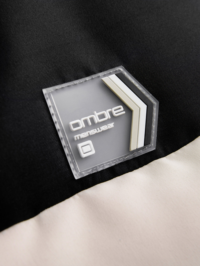 Bluză fără mâneci matlasată contrastantă pentru bărbați - crem V1 OM-JAVJ-0161