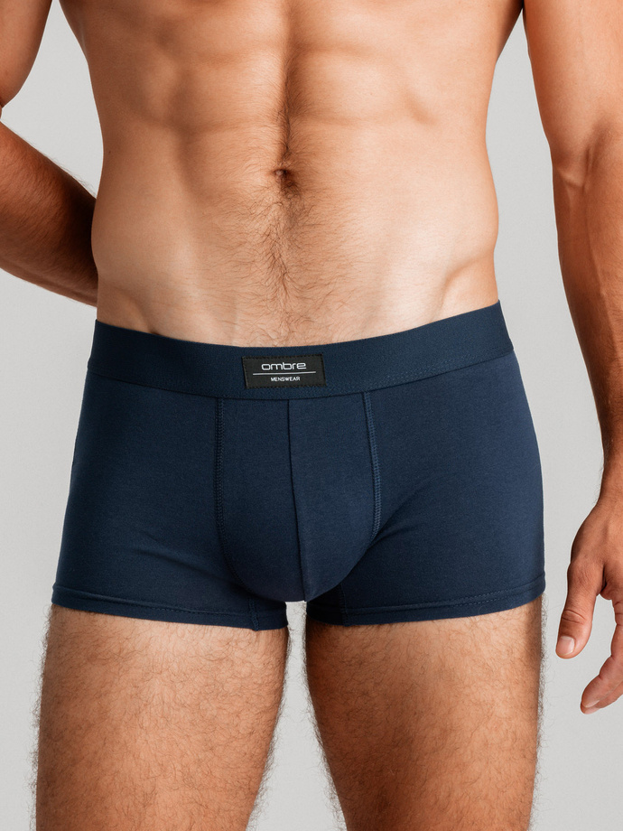 BASIC men's single color matching boxer shorts with elastane - 3 pack mix OM-UNBB-0106