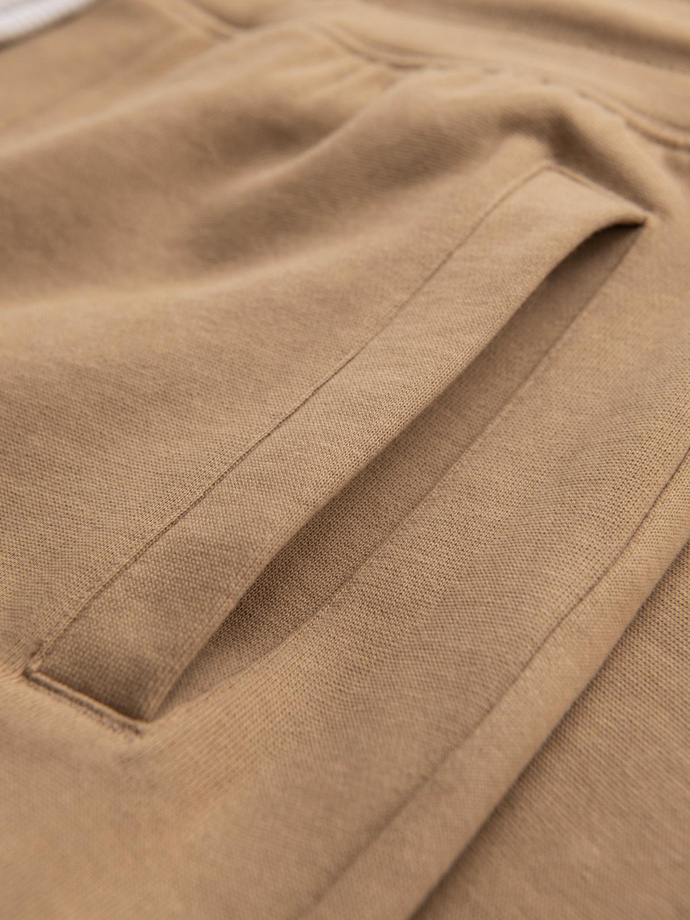 Pantaloni de trening pentru bărbați cu picior fără căptușeală - maro V2 OM-PABS-0206