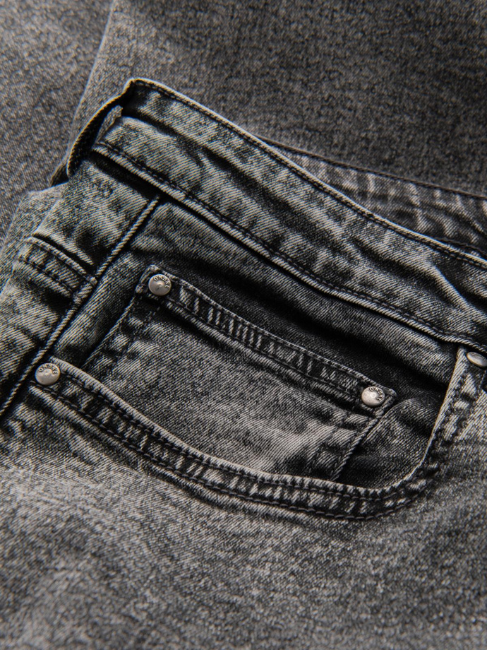 Pánske klasické sprané džínsy REGULAR FIT - sivé V4 OM-PADP-0217