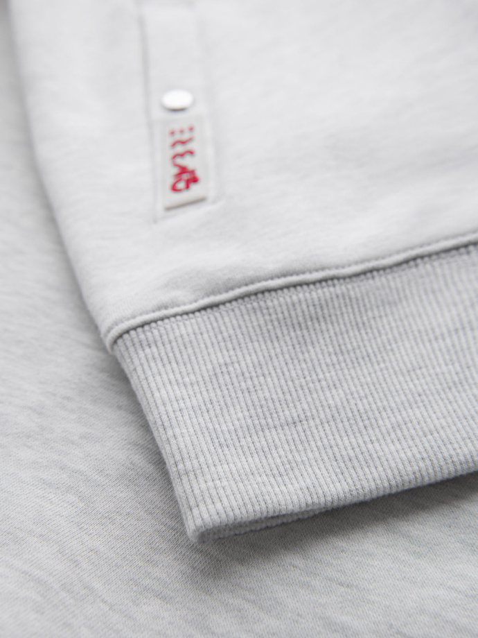 Bărbați bomber de bumbac bomboane sweatshirt descheiat - burgundy V13 OM-SSZP-0215