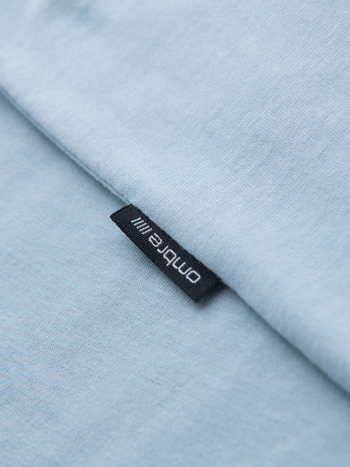 Tricou clasic BASIC din bumbac pentru bărbați - violet V13 OM-TSBS-0146